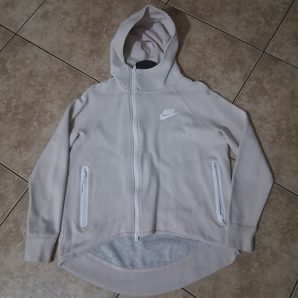 Nike Light Beige Full-Zip Hoodie